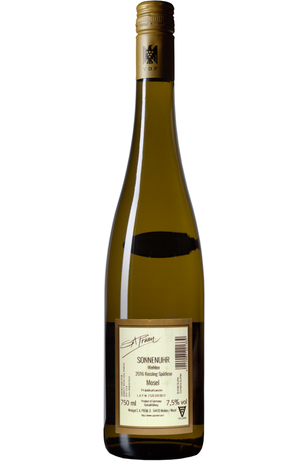 WineVins Sa Prum Wehlen Sonnenuhr Riesling Spatlese Branco 2016