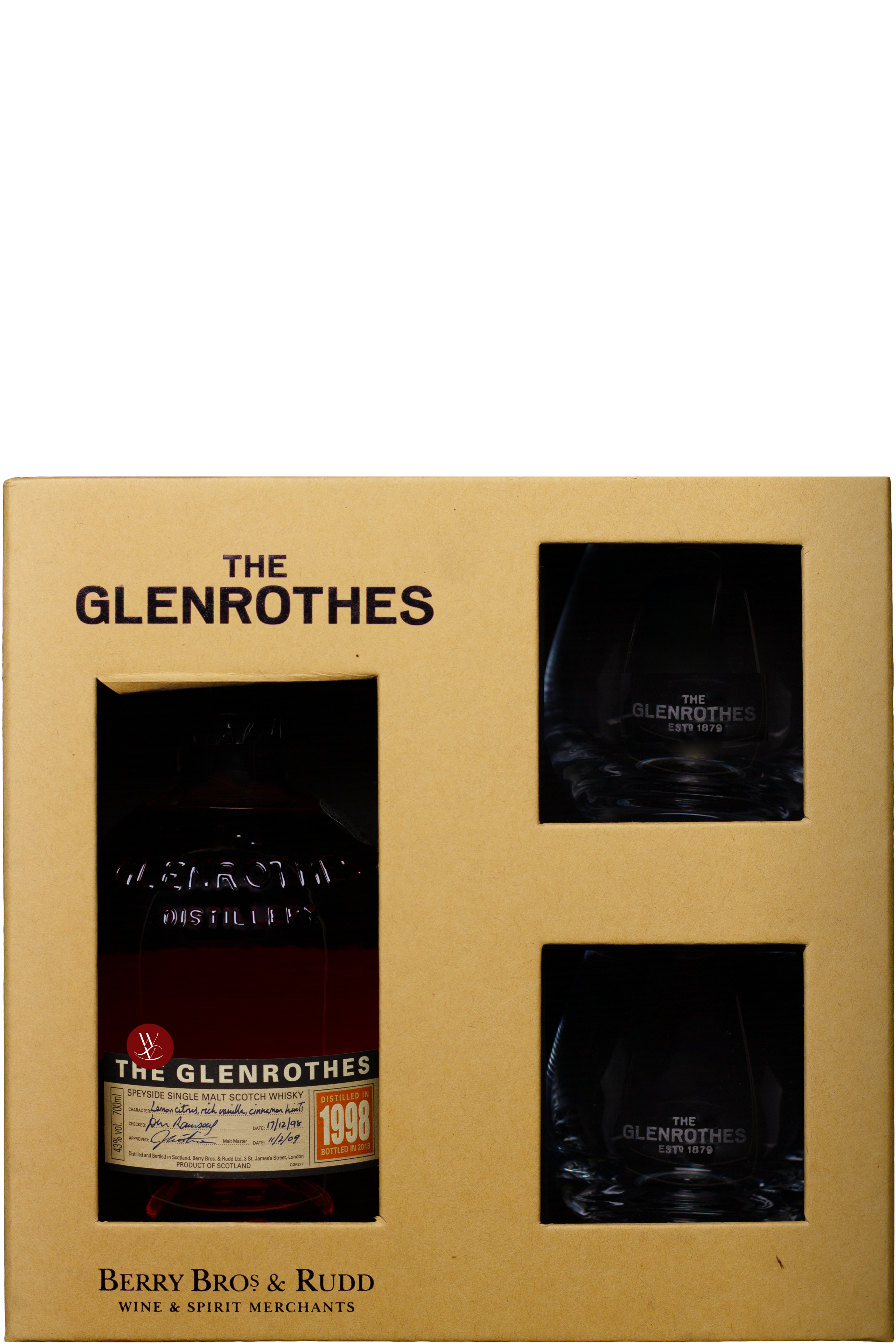 WineVins Whisky Glenrothes c/copos 1998